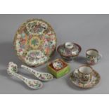 A Collection of Various 19th and 20th Century Chinese Famille Rose Porcelain to comprise Plate,