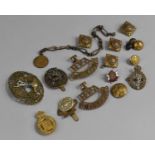 A Collection of Various Military Badges and Buttons, Military Buttons Etc