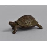 A Miniature Bronze Study of a Tortoise, 5cm Long