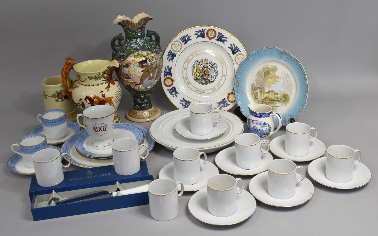 A Collection of Various Ceramics to comprise Japanese Vase (AF) Part Blue and White Tea Service,