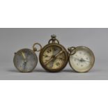 A Collection of Three Vintage Pocket Compasses