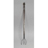A Georgian Steel and Brass Handled Peat/Toasting Fork, 60cms Long