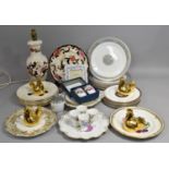A Collection of Various Ceramics to comprise Masons Table Lamp, Plate, Cabinet Plate, Royal