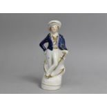 A 19th Century Staffordshire Figure, Sailor, 18cm high