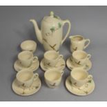 A Royal Doulton The Coppice Pattern Coffee Set to Comprise Coffee Pot, Six Cans, Six Saucers, Milk