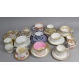 A Collection of Various 19th Century and Later Cabinet Cups and Saucers to comprise Spode, Minton,