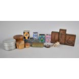 A Collection of Various Vintage Items to comprise Book Stamps, Cloisonne Match Holders, Pins,