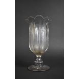 A 19th Century Moulded Celery Glass, on Circular Pedestal Foot, high
