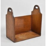 A Late Victorian/Edwardian Mahogany Open book Stand with Two Carrying Handles, 46cms Wide
