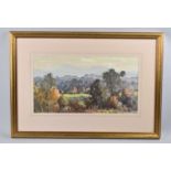 A Gilt Framed Watercolour by Spencer Ford, Wooded Landscape, 38x21cms