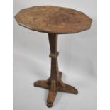 A Late 19th/Early 20th Century Oak Gothic Revival Oval Topped Side Table with Architectural