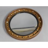 A Gilt Framed Circular Convex Wall Mirror, Loss and Condition Issues etc, 53cm Diameter