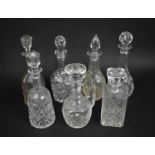 A Collection of Various Cut Glass Decanters to comprise Examples by Edinburgh Crystal Etc