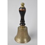 A Small Brass Counter Top or Reception Bell, 15cms High