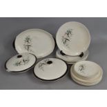 A Royal Doulton Bamboo Pattern Dinner Service to Comprise Platter, Tureen, Various Plates Etc