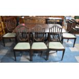 A Large Extending Mahogany Dining Table with Three Extra Leaves Giving Full Size of 322x112cm,