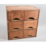 A Modern Wooden Six Drawer Collectors Chest, 28cms Wide