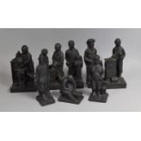 A Collection of Various Cast Coal Figures, Studio Twro, Wales