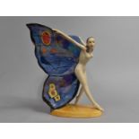 A Limited Edition Carlton Ware Figure, Butterfly Girl, 13/350, 24cm high