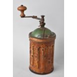 A French Early 20th Century Metal Coffee Grinder, 24cms High