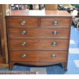 A Late Victorian/Edwardian Mahogany Chest of Two Short and Three Long Drawers, String Inlaid Top,