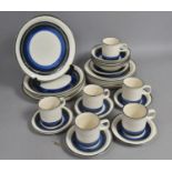 An Glazed Breakfast Set to comprise Large and Medium Plates, Bowls, Mugs, Saucers