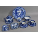 A Collection of Various Blue and White to comprise Cauldon Bachelors Tea Pot, Saucers, Plates,