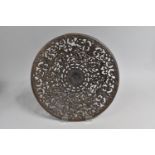 A Pierced Iron Coalbrookdale Style Plaque, 28.3cms Diameter