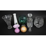 A Collection of Various Glassware together with a Large polished Stone Ball