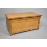 A Modern Hardwood Blanket Box with Hinged Lid, 87cms Wide