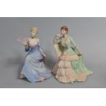 Two Boxed Coalport Figures, Chelsea Reception and Victoria Gardens from the Age of Elegance Series