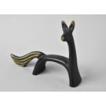 A Patinated Bronze Stylised Fox in the Manner of Walter Bosse, 12cms Long