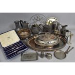 A Collection of Various Silver Plated Items to comprise Lobster Forks in Harrods Box, Silver