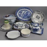 A Large Collection of Various Transfer Printed China to comprise Imari Bowl (AF) Teapot Etc