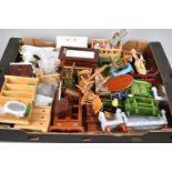 A Collection of Various Doll's House Furniture, Figures and Accessories