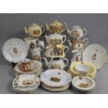 A Large Collection of Various Commemorative Items to comprise Tea Pots, Plates, Jugs Etc