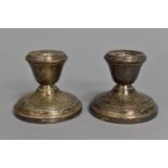 A Pair of Silver Dwarf Candle Holders, Birmingham Hallmark