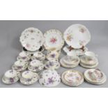 A Collection of Various Teawares to comprise Purple Flower Hammersley Example and Old Country