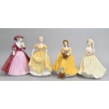 Four Coalport Figures, Marianne, Constance (Condition issues), Emily and Sunday Best
