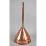 A Vintage Copper Beer Funnel, 32cms High