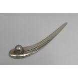 A Novelty Silver Plated Letter Opener in the Form of Stylised Golf Club with Ball, 22cms Long