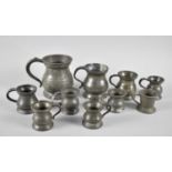 A Collection of 10 Various Graduated Pewter Measures