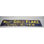 A Vintage Enamelled Single Sided Advertising Sign for "Wills's Gold Flake Cigarettes", Substantial