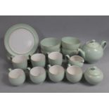 A Set of Denby Glazed Breakfast Wares to include Bowls, Jugs, Mugs, Cups, Lidded Sugar Etc (