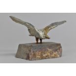 A Vintage Welsh Souvenir, Seagull on Slate Plinth, 11cms Wide