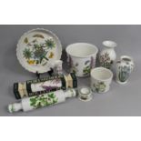 A Collection of Portmeirion China to comprise Large Pot, Rolling Pin, Flan Dish Etc