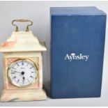 A Modern Aynsley Portlandware Carriage Clock with Original Box, 20cms High