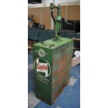 A Vintage Green Painted Castrol Gear Oil Pump Dispenser, 74x33x154cms High