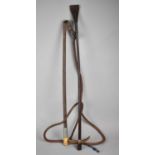 A Silver Mounted Leather Riding Whip by Moss Bros, Covent Garden, Together with a Bone Handled