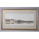 A Framed Limited Edition Print, Bideford by Graham Penny, 323/350, Signed in Pencil by the